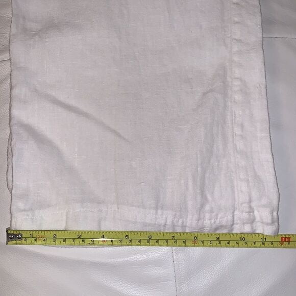 J❤️Li❤️ Linen Button Closure Drawstring Wide Leg Pockets Women’s Pants Size M - Picture 7 of 12